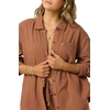 image:imageONEILL Womens Leni Relaxed Long Sleeve Top  Oversized Fit Soft Cotton GauzeCarob Brown