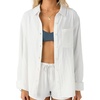 image:imageONEILL Womens Leni Relaxed Long Sleeve Top  Oversized Fit Soft Cotton GauzeWhite