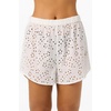 image:imageONEILL Womens Pam CoverUp Shorts  Cotton Eyelet Dolphin HemWhite