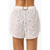 image:imageONEILL Womens Pam CoverUp Shorts  Cotton Eyelet Dolphin HemWhite