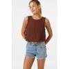 image:imageONEILL Womens Sanders Tank  Lightweight LinenBlend Woven Top Wrapover BackCbr