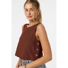 image:imageONEILL Womens Sanders Tank  Lightweight LinenBlend Woven Top Wrapover BackCbr