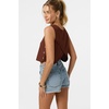 image:imageONEILL Womens Sanders Tank  Lightweight LinenBlend Woven Top Wrapover BackCbr