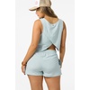 image:imageONEILL Womens Sanders Tank  Lightweight LinenBlend Woven Top Wrapover BackClo