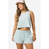 image:imageONEILL Womens Sanders Tank  Lightweight LinenBlend Woven Top Wrapover BackCloud Blue
