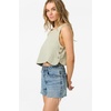 image:imageONEILL Womens Sanders Tank  Lightweight LinenBlend Woven Top Wrapover BackDesert Sage