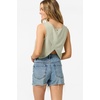 image:imageONEILL Womens Sanders Tank  Lightweight LinenBlend Woven Top Wrapover BackDesert Sage