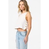 image:imageONEILL Womens Sanders Tank  Lightweight LinenBlend Woven Top Wrapover BackWhite