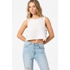 image:imageONEILL Womens Sanders Tank  Lightweight LinenBlend Woven Top Wrapover BackWhite