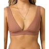 image:imageONEILL Womens Shorebreak Rib Cancun Bralette Top  Recycled Fabric Adjustable StrapsCarob Brown