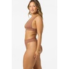 image:imageONEILL Womens Shorebreak Rib Cancun Bralette Top  Recycled Fabric Adjustable StrapsCarob Brown