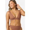 image:imageONEILL Womens Shorebreak Rib Cancun Bralette Top  Recycled Fabric Adjustable StrapsCarob Brown