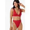 image:imageONEILL Womens Shorebreak Rib Cancun Bralette Top  Recycled Fabric Adjustable StrapsLifeguard Red