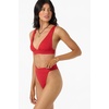 image:imageONEILL Womens Shorebreak Rib Cancun Bralette Top  Recycled Fabric Adjustable StrapsLifeguard Red