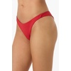 image:imageONEILL Womens Shorebreak Rib Hermosa Skimpy Bottoms  Recycled Fabric Textured RibLifeguard Red
