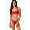 image:imageONEILL Womens Shorebreak Rib Hermosa Skimpy Bottoms  Recycled Fabric Textured RibLifeguard Red