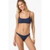 image:imageONEILL Womens Shorebreak Rib Hermosa Skimpy Bottoms  Recycled Fabric Textured RibNavy