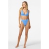 image:imageONEILL Womens Shorebreak Rib Santa Barbara High Rise Cheeky Bottoms  HighRise Waist Recycled FabricAzurine