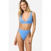 image:imageONEILL Womens Shorebreak Rib Santa Barbara High Rise Cheeky Bottoms  HighRise Waist Recycled FabricAzurine