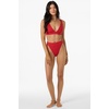 image:imageONEILL Womens Shorebreak Rib Santa Barbara High Rise Cheeky Bottoms  HighRise Waist Recycled FabricLifeguard Red