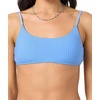 image:imageONEILL Womens Shorebreak Rib Surfside Bralette Top  Recycled Fabric Adjustable TieBackAzurine