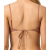 image:imageONEILL Womens Shorebreak Rib Surfside Bralette Top  Recycled Fabric Adjustable TieBackCarob Brown