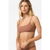 image:imageONEILL Womens Shorebreak Rib Surfside Bralette Top  Recycled Fabric Adjustable TieBackCarob Brown