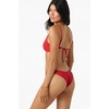 image:imageONEILL Womens Shorebreak Rib Surfside Bralette Top  Recycled Fabric Adjustable TieBackLifeguard Red