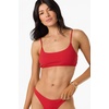 image:imageONEILL Womens Shorebreak Rib Surfside Bralette Top  Recycled Fabric Adjustable TieBackLifeguard Red