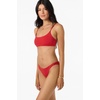 image:imageONEILL Womens Shorebreak Rib Surfside Bralette Top  Recycled Fabric Adjustable TieBackLifeguard Red
