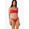 image:imageONEILL Womens Shorebreak Rib Surfside Bralette Top  Recycled Fabric Adjustable TieBackLifeguard Red