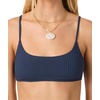 image:imageONEILL Womens Shorebreak Rib Surfside Bralette Top  Recycled Fabric Adjustable TieBackNavy