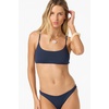 image:imageONEILL Womens Shorebreak Rib Surfside Bralette Top  Recycled Fabric Adjustable TieBackNavy