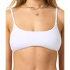 image:imageONEILL Womens Shorebreak Rib Surfside Bralette Top  Recycled Fabric Adjustable TieBackWhite