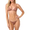 image:imageONEILL Womens Shorebreak Rib Tanning Triangle Top  Adjustable Straps Recycled Stretch FabricCarob Brown