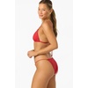image:imageONEILL Womens Shorebreak Rib Tanning Triangle Top  Adjustable Straps Recycled Stretch FabricLifeguard Red