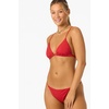 image:imageONEILL Womens Shorebreak Rib Tanning Triangle Top  Adjustable Straps Recycled Stretch FabricLifeguard Red