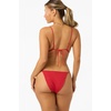 image:imageONEILL Womens Shorebreak Rib Tanning Triangle Top  Adjustable Straps Recycled Stretch FabricLifeguard Red