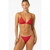 image:imageONEILL Womens Shorebreak Rib Tanning Triangle Top  Adjustable Straps Recycled Stretch FabricLifeguard Red