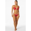 image:imageONEILL Womens Shorebreak Rib Tanning Triangle Top  Adjustable Straps Recycled Stretch FabricLifeguard Red