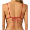 image:imageONEILL Womens Shorebreak Rib Tanning Triangle Top  Adjustable Straps Recycled Stretch FabricLifeguard Red
