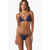 image:imageONEILL Womens Shorebreak Rib Tanning Triangle Top  Adjustable Straps Recycled Stretch FabricNavy