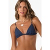 image:imageONEILL Womens Shorebreak Rib Tanning Triangle Top  Adjustable Straps Recycled Stretch FabricNavy