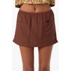image:imageONEILL Womens Townes Skort  PullOn Micro Mini Builtin ShortsCoconut Brown