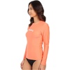 image:imageONeill Womens Basic Skins Long Sleeve Sun Shirt UPF 50 Sun and Rash Protection for Surfing and All Outdoor ActivitiesLight Grapefruit
