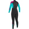 image:imageONeill Womens Epic 43mm Back Zip Full Wetsuit Durable Warmth with Good Flexibility for Surfing and All Water ActivitiesBlackAquaBerry