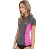 image:imageONeill Womens Premium Skins Upf 50 Short Sleeve Rash GuardGraphicBerry