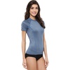 image:imageONeill Womens Premium Skins Upf 50 Short Sleeve Rash GuardTeal Heathered Hybrid