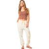 image:imageONEILL Womens Lei Relaxed Pants  Soft Butter Fleece Elastic Drawstring WaistWinter White