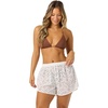 image:imageONEILL Womens Pam CoverUp Shorts  Cotton Eyelet Dolphin HemWhite